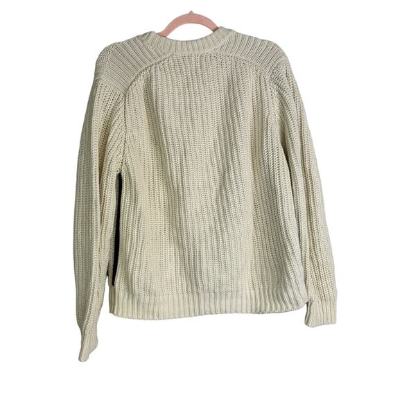 TORY BURCH Cotton Ribbed Side-stripe Sweater Medium* - Picture 7 of 8